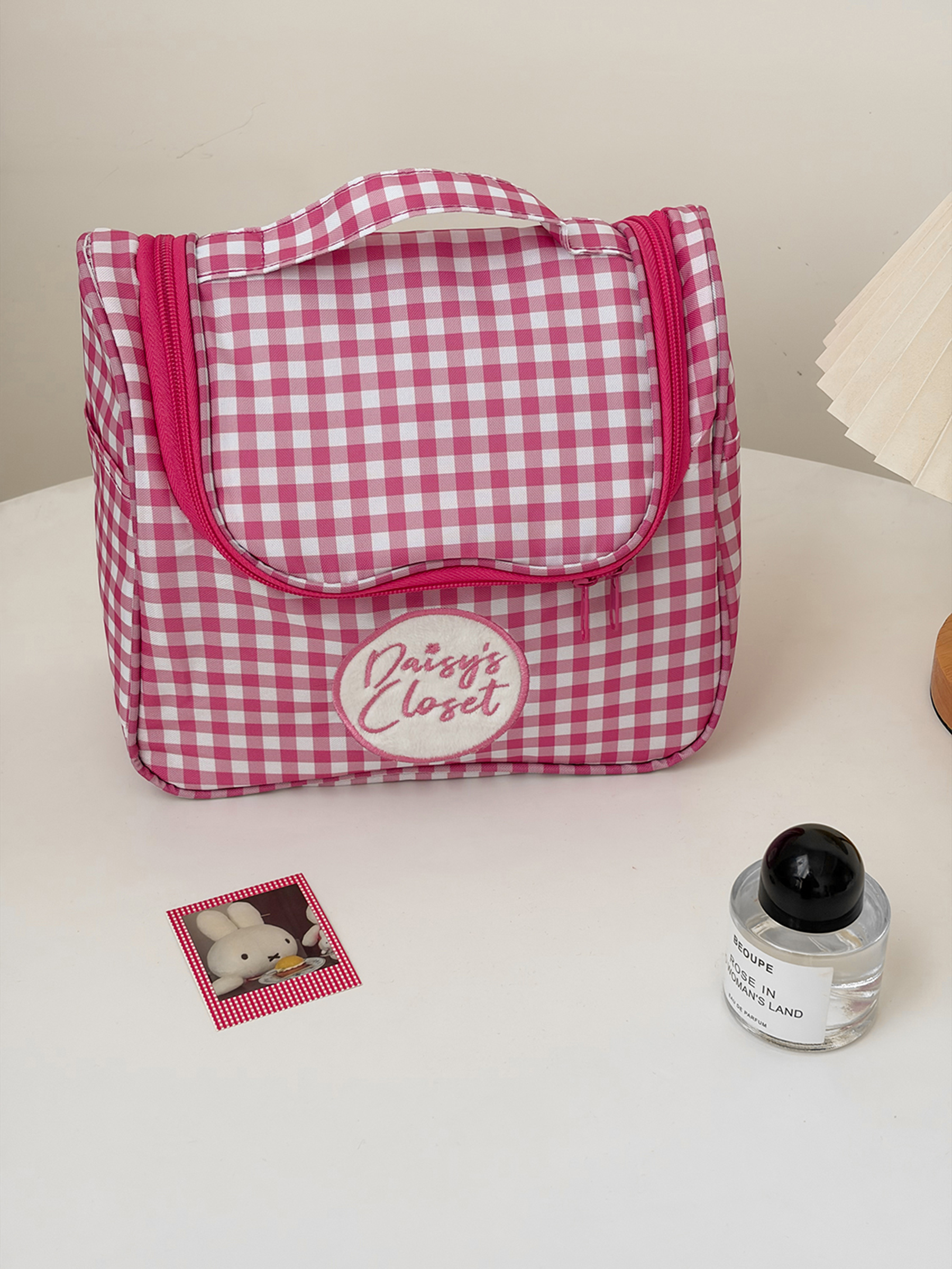 Luxury Bags China Wholesale - Airfriend Cute Grid Makeup Bag Pouch