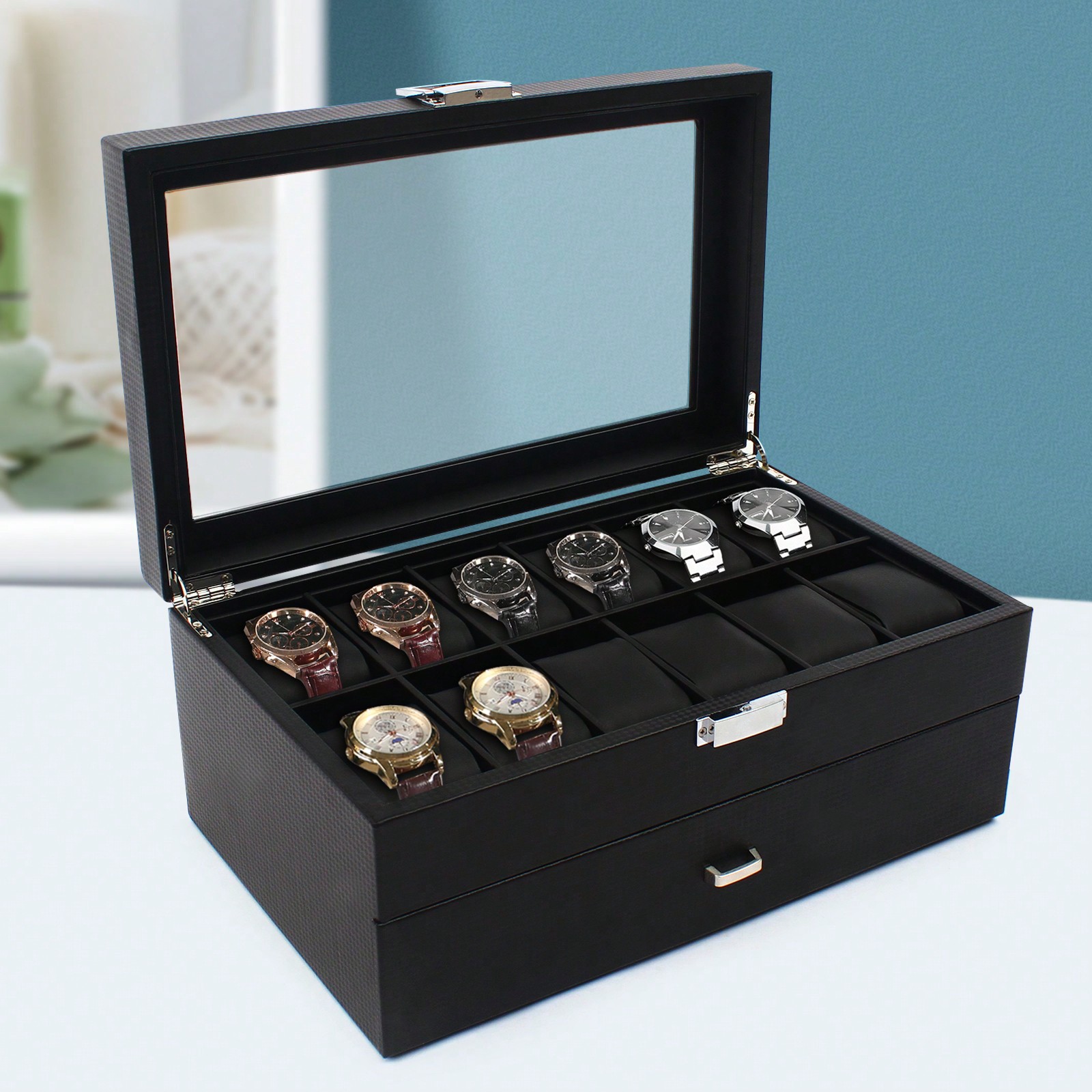 Luxurious Bag - 24 Slot Men Watch Display Case