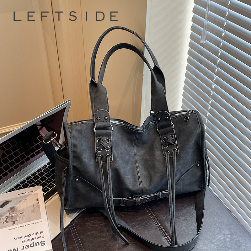 LEFTSIDE Retro PU Leather Shou - Luxury Bags Trend 2025 ulasan dan harga