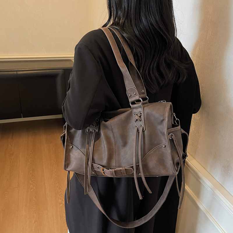 LEFTSIDE Retro PU Leather Shou - Luxury Bags Trend 2025 ulasan dan harga
