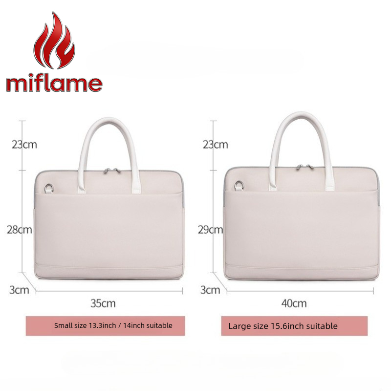 Slim Laptop Bag with Shockproo - Briefcase Leather Slim ulasan dan harga