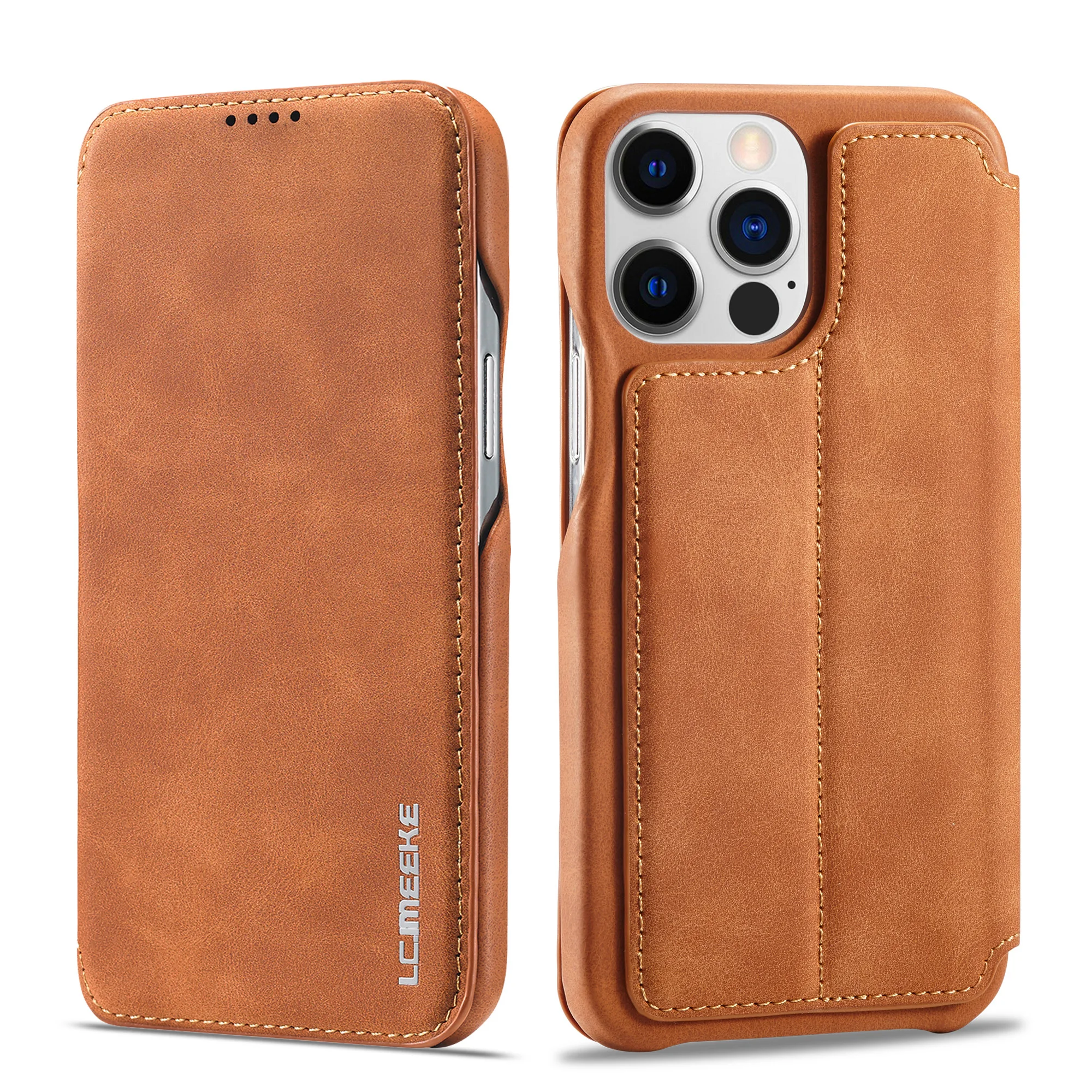 Leather Flip Wallet Magnetic C - Briefcase Leather Slim ulasan dan harga