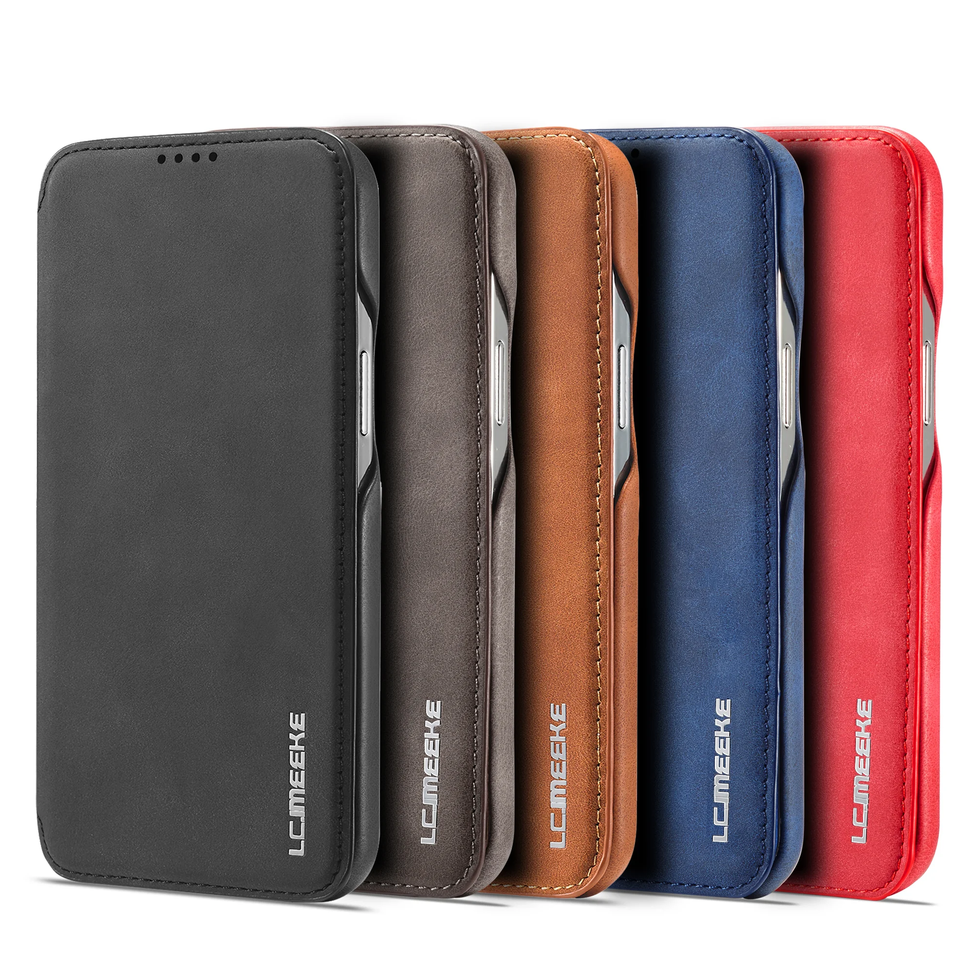Leather Flip Wallet Magnetic C - Briefcase Leather Slim ulasan dan harga