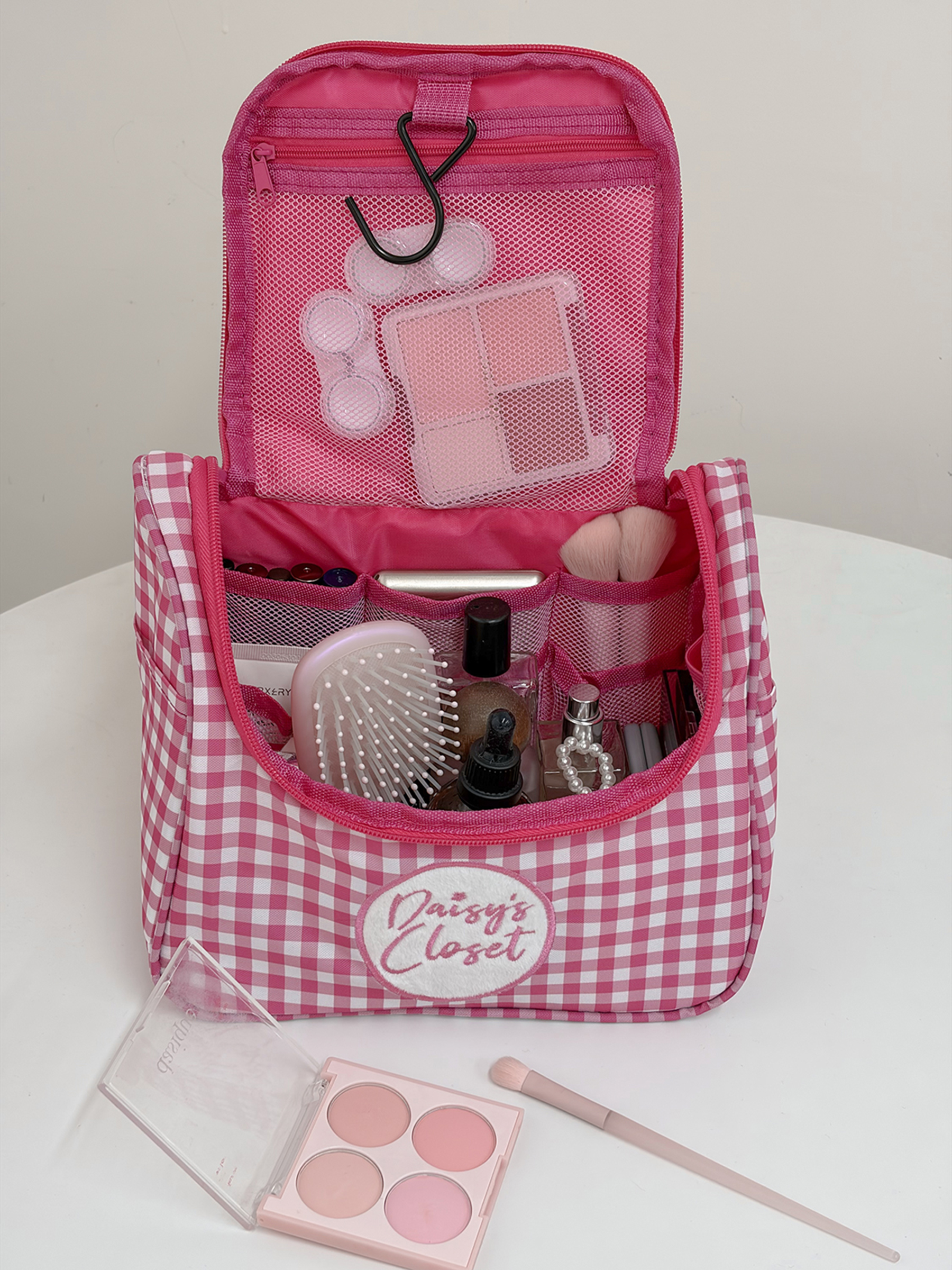 Airfriend Cute Grid Makeup Bag - Luxury Bags China Wholesale ulasan dan harga