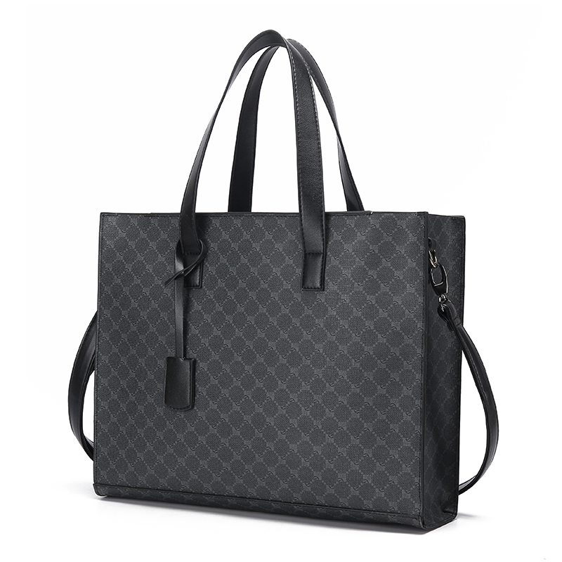 Large Capacity Vintage Monogra - Tote Bag Leather Monogram ulasan dan harga