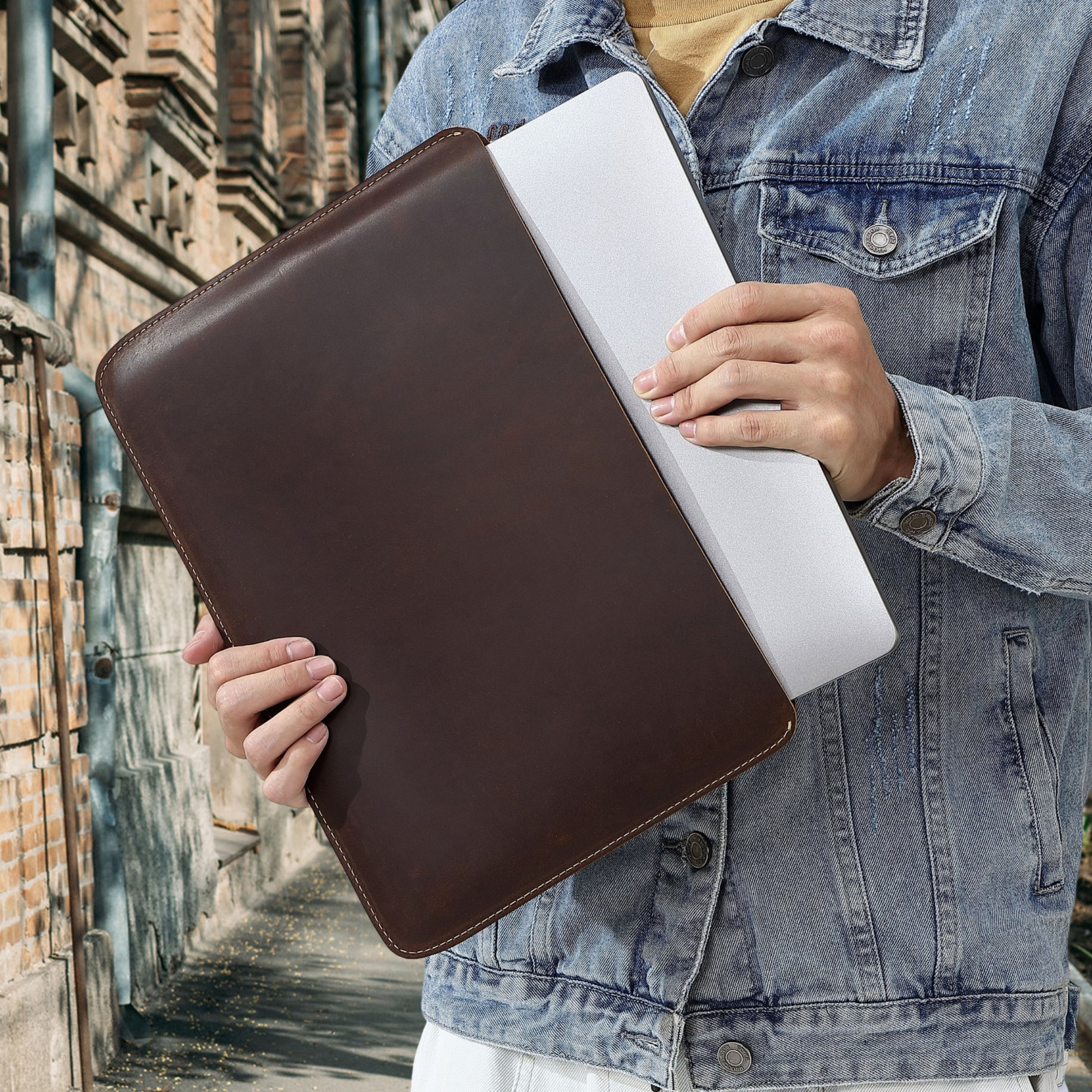 Genuine Leather Slim Laptop Sl - Briefcase Leather Slim ulasan dan harga