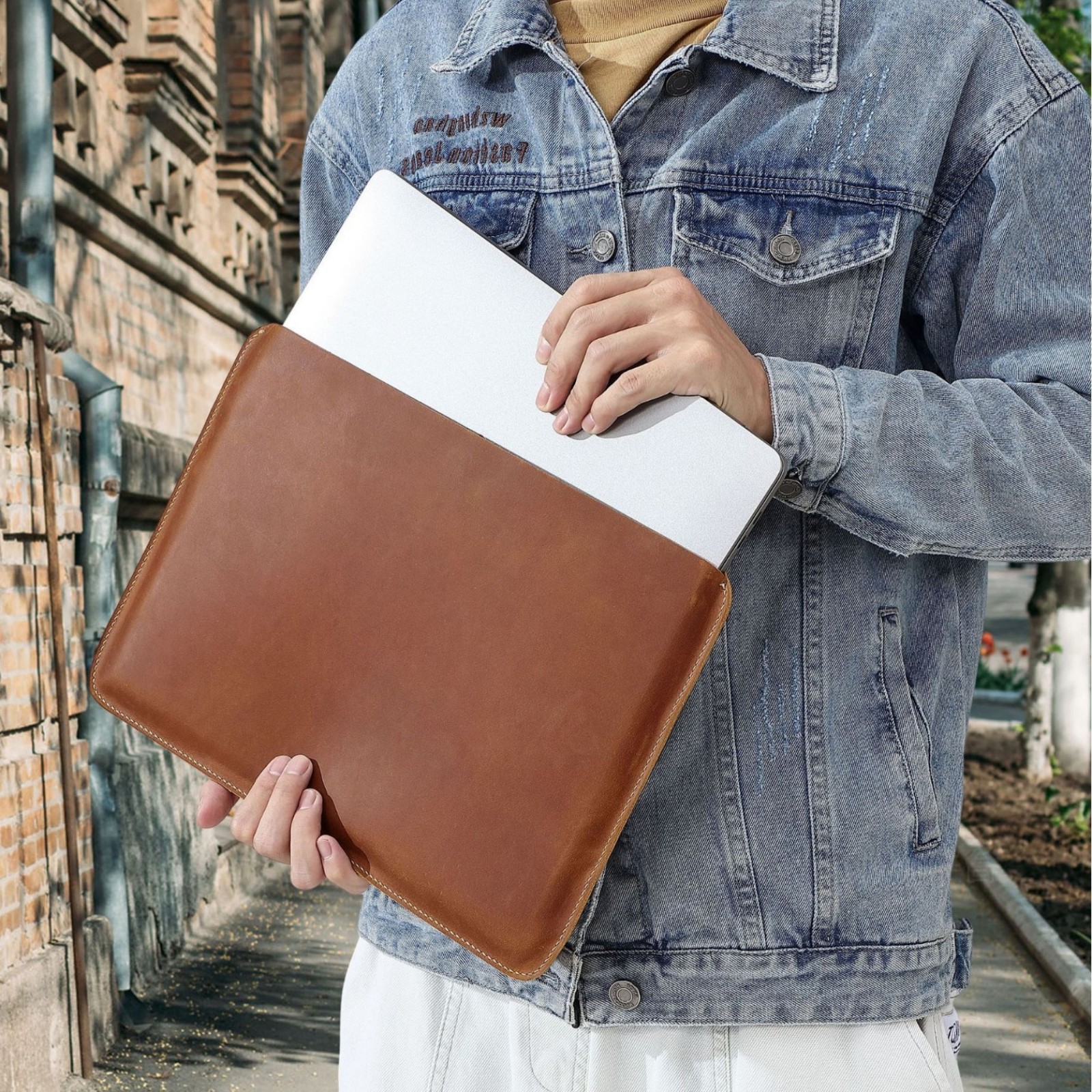 Genuine Leather Slim Laptop Sl - Briefcase Leather Slim ulasan dan harga
