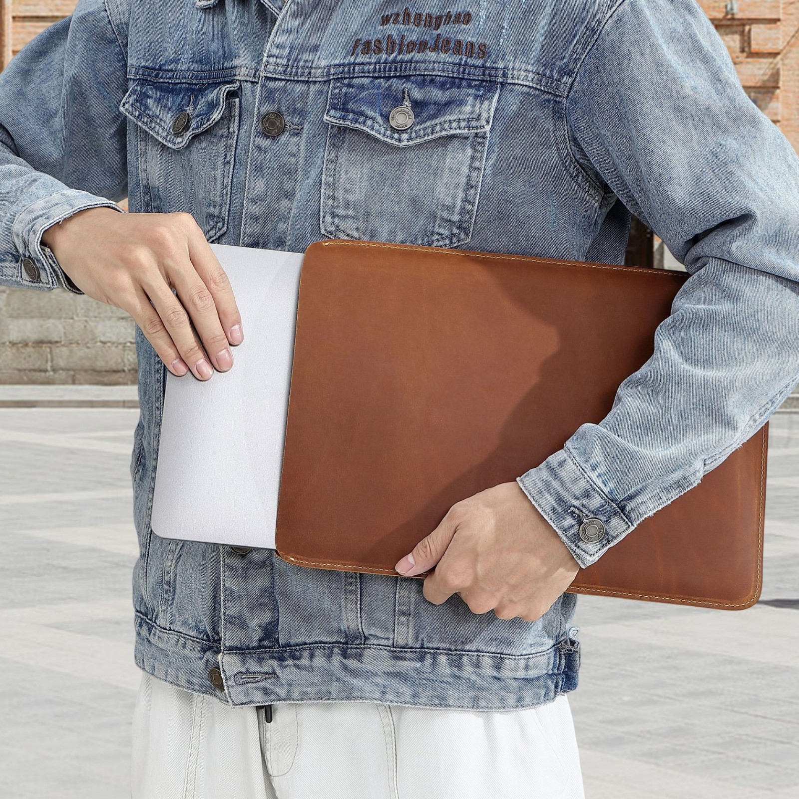 Genuine Leather Slim Laptop Sl - Briefcase Leather Slim ulasan dan harga