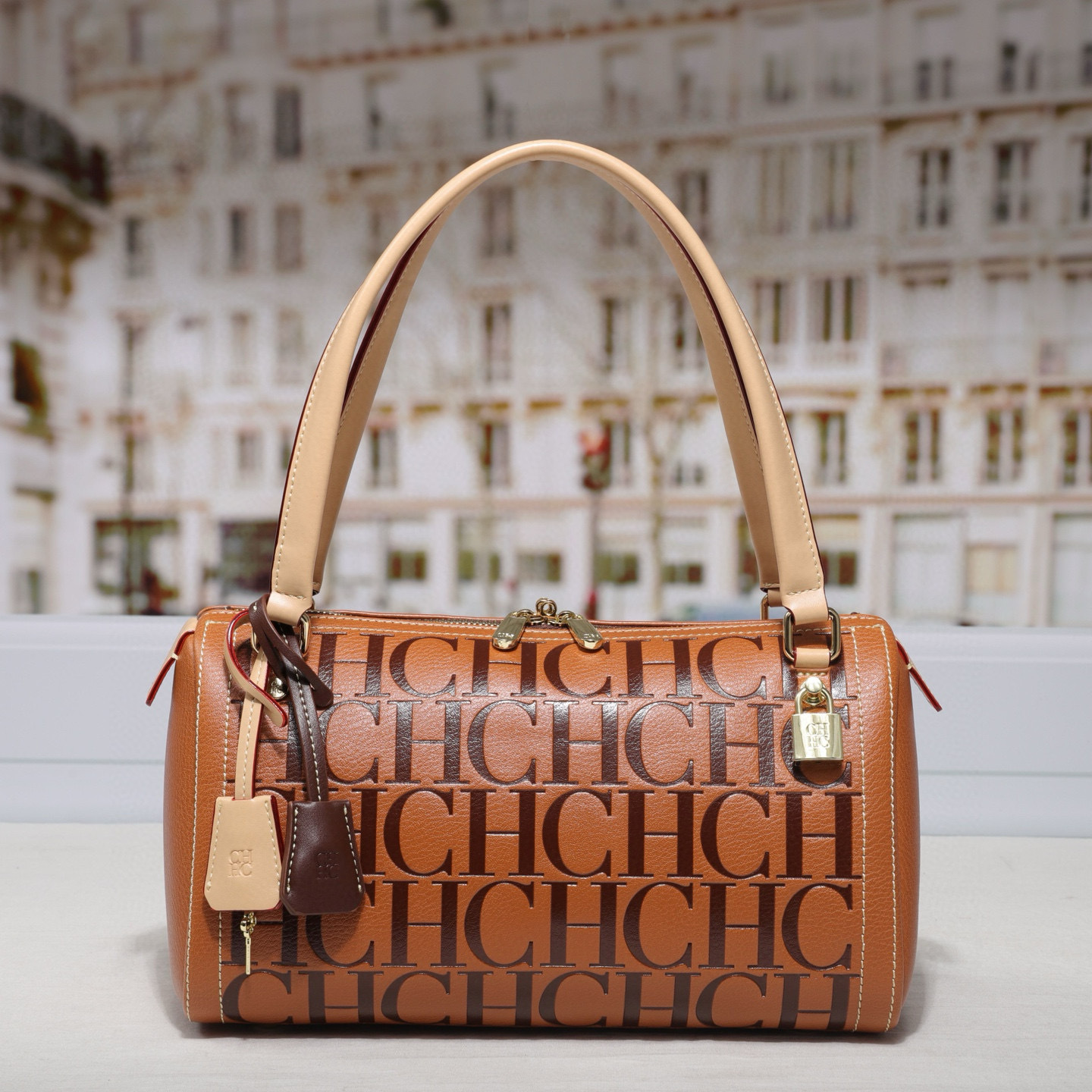 CHHC 2026 New Arrival Monogram - Tote Bag Leather Monogram ulasan dan harga