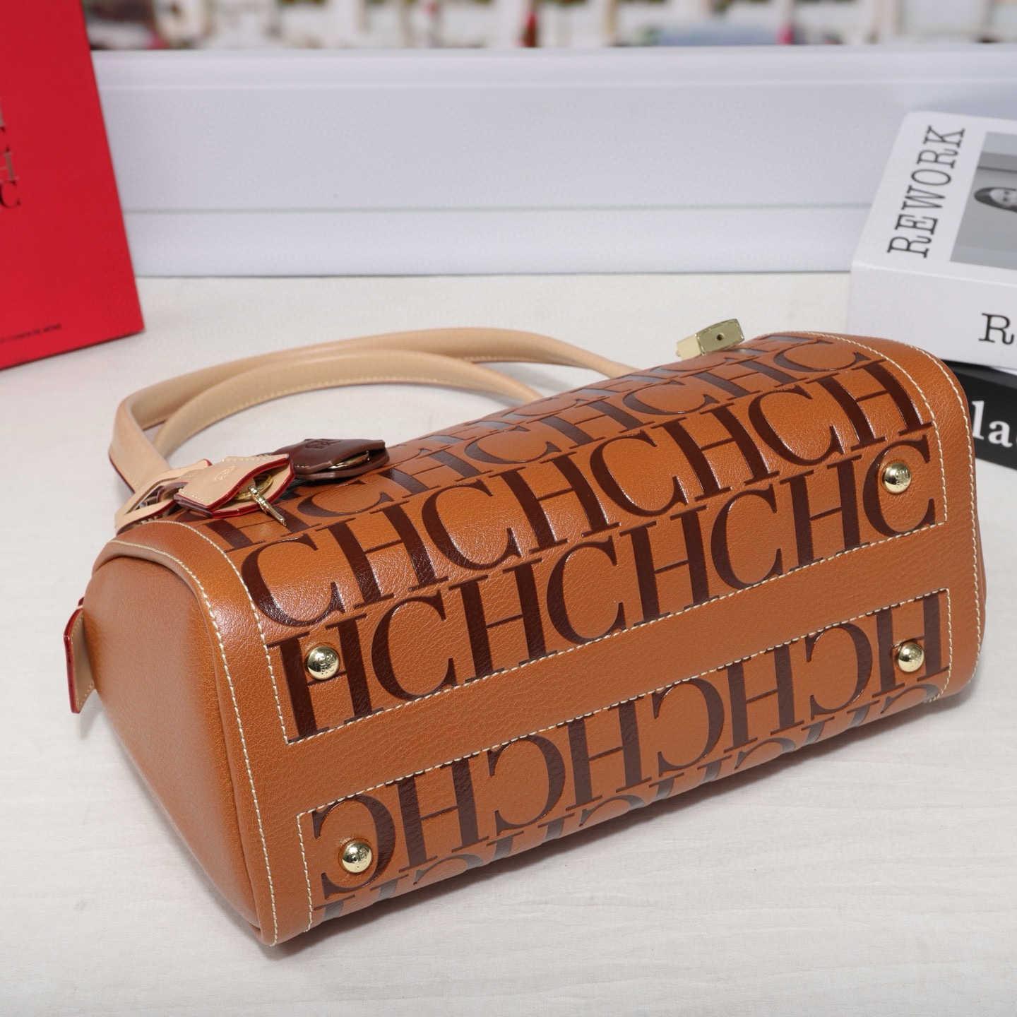 CHHC 2026 New Arrival Monogram - Tote Bag Leather Monogram ulasan dan harga