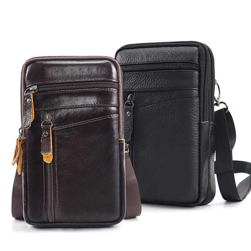 Men Luxury Genuine Leather Pho - Luxury Bags Made ulasan dan harga