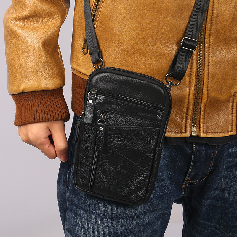 Men Luxury Genuine Leather Pho - Luxury Bags Made ulasan dan harga