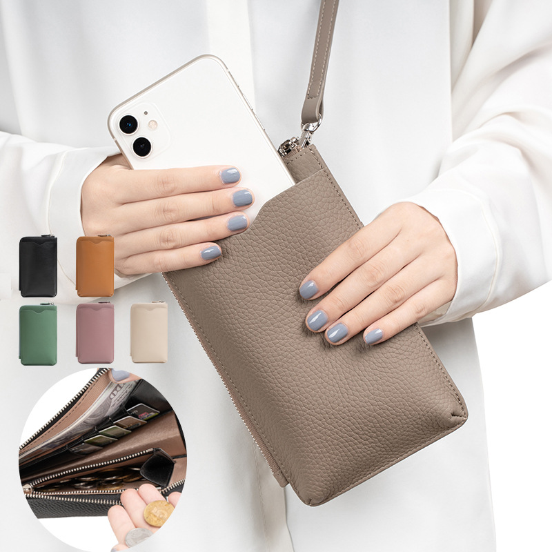 Fashion Genuine Leather Phone  - Luxury Bags With Zipper ulasan dan harga