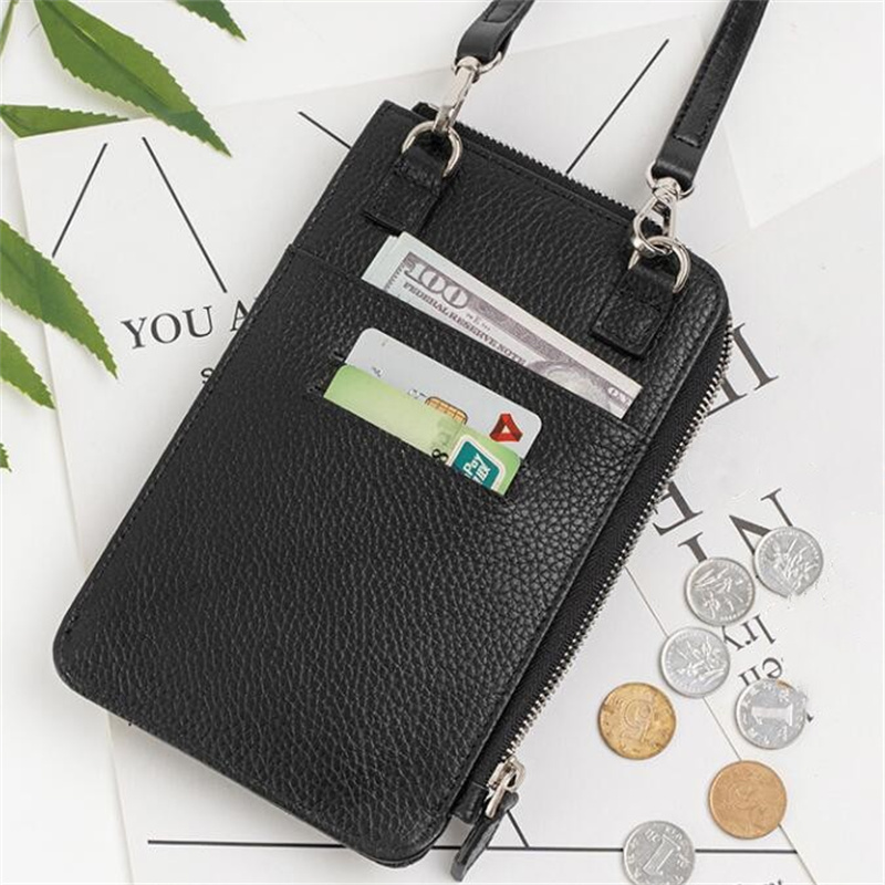 Fashion Genuine Leather Phone  - Luxury Bags With Zipper ulasan dan harga