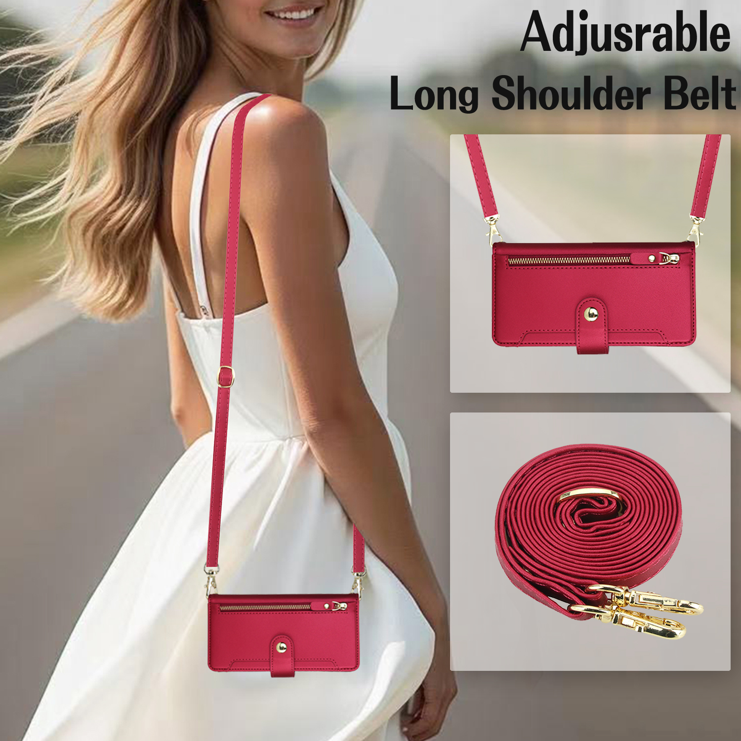 Crossbody Zipper Leather Walle - Luxurious Bag ulasan dan harga