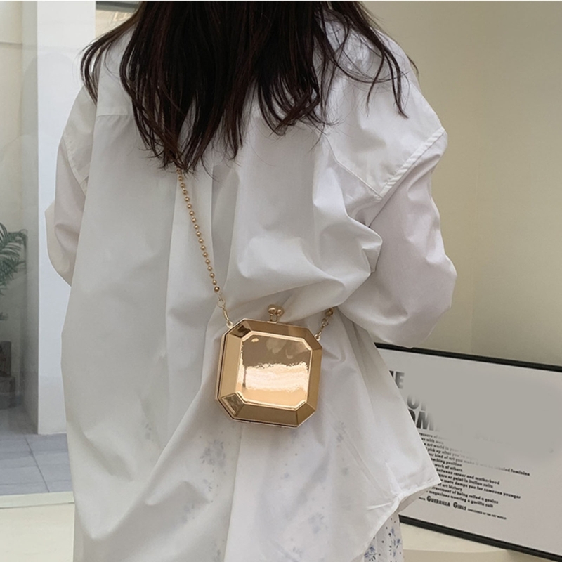 Mini Luxury Gold Party Evening - Luxury Bags With Zipper ulasan dan harga
