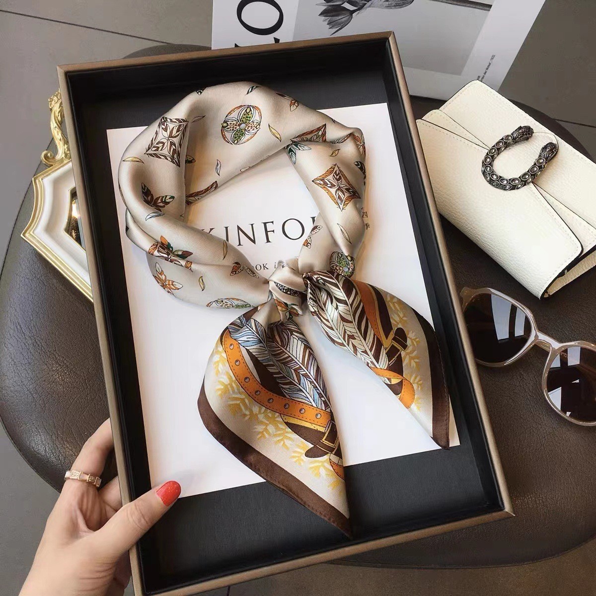 Luxury Fashion Print 70*70cm S - Luxury Bags Expensive ulasan dan harga