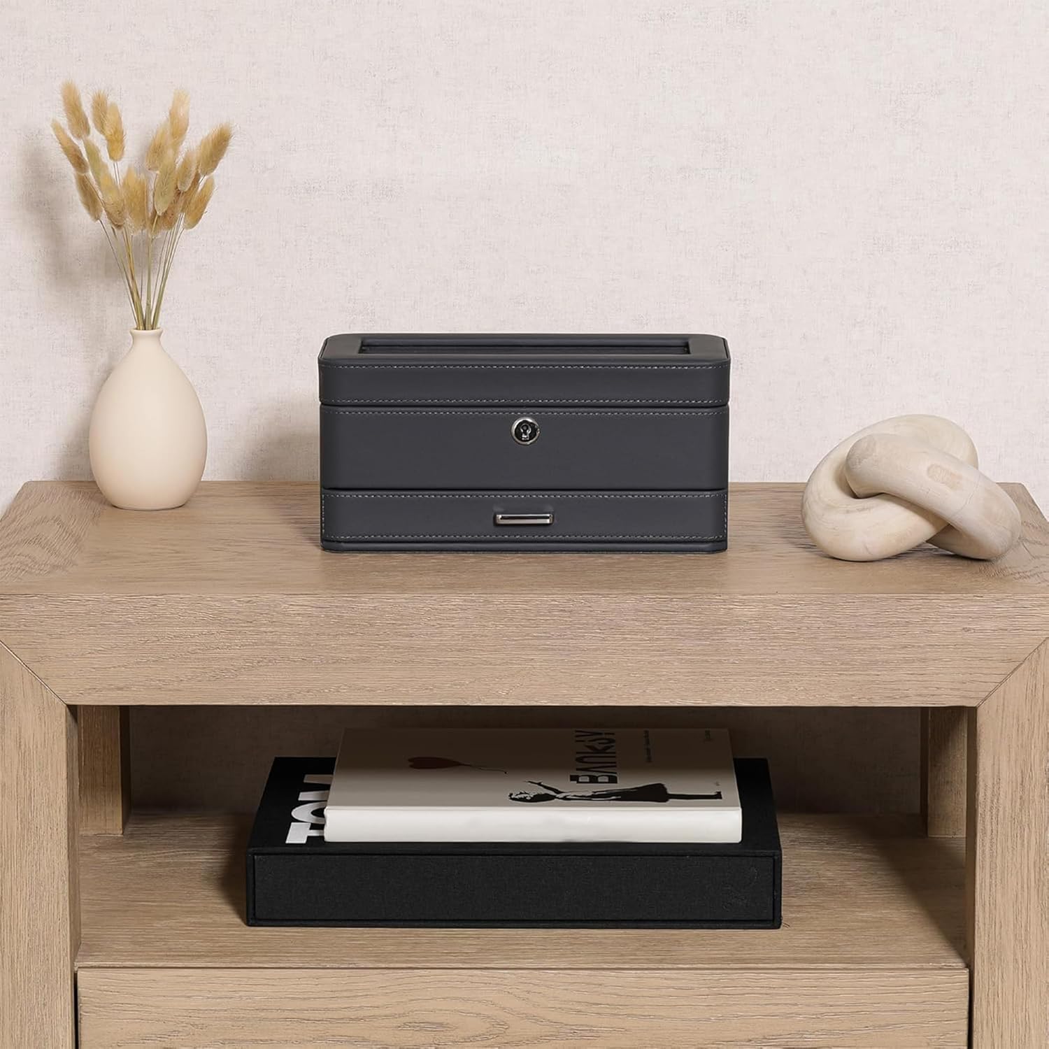 Luxury 4-Slot Watch Box with V - Luxurious Bag ulasan dan harga