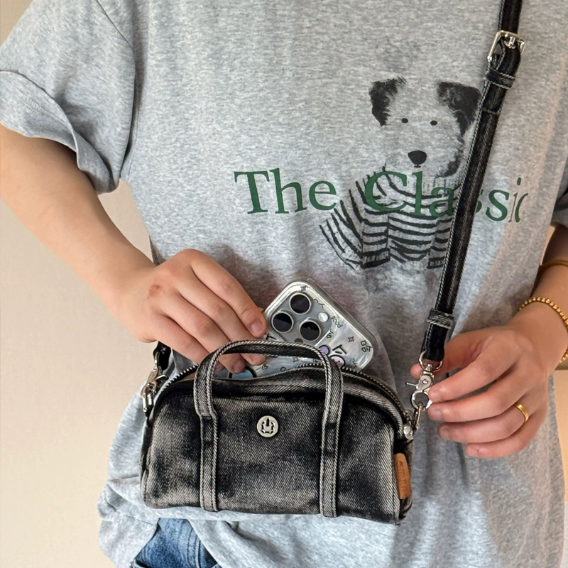 Korean Casual Mini Denim Box B - Luxury Bags With Zipper ulasan dan harga