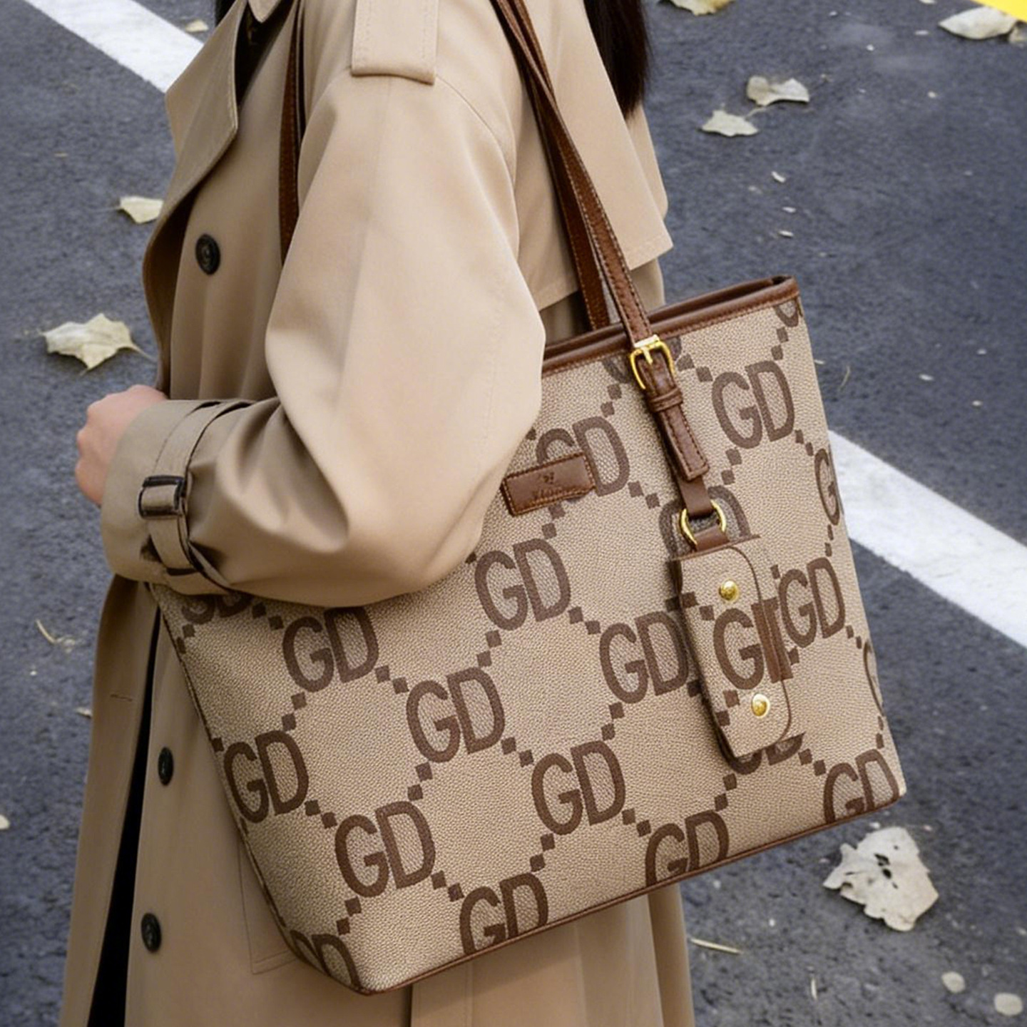 2026 Luxury Monogram Tote Set, - Tote Bag Leather Monogram ulasan dan harga
