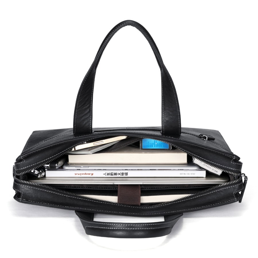 【New Arrival】Slim Black Leathe - Briefcase Leather Slim ulasan dan harga