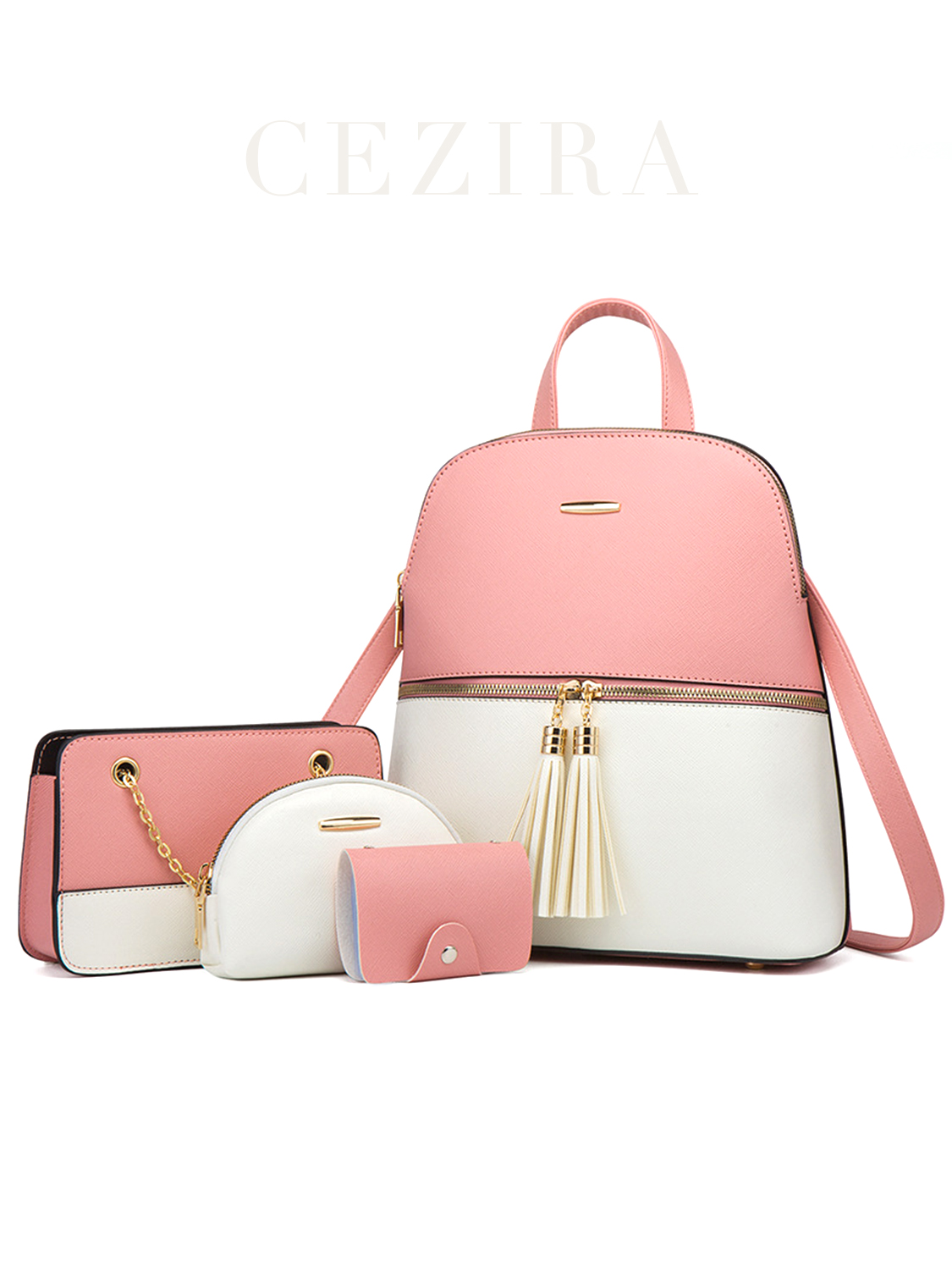 4 PCS Bags Set Women's Fashion - Luxury Bags With Zipper ulasan dan harga