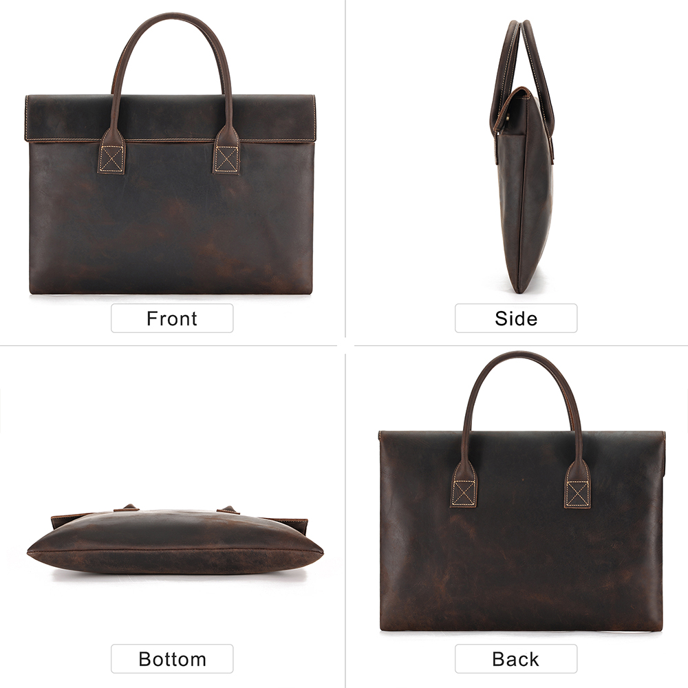 JOYIR Genuine Leather Vintage  - Briefcase Leather Slim ulasan dan harga