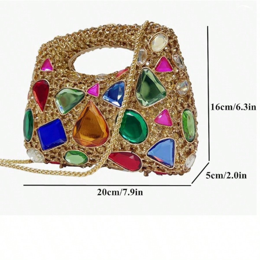 Women Luxury Diamond Rhineston - Luxury Bags With Zipper ulasan dan harga
