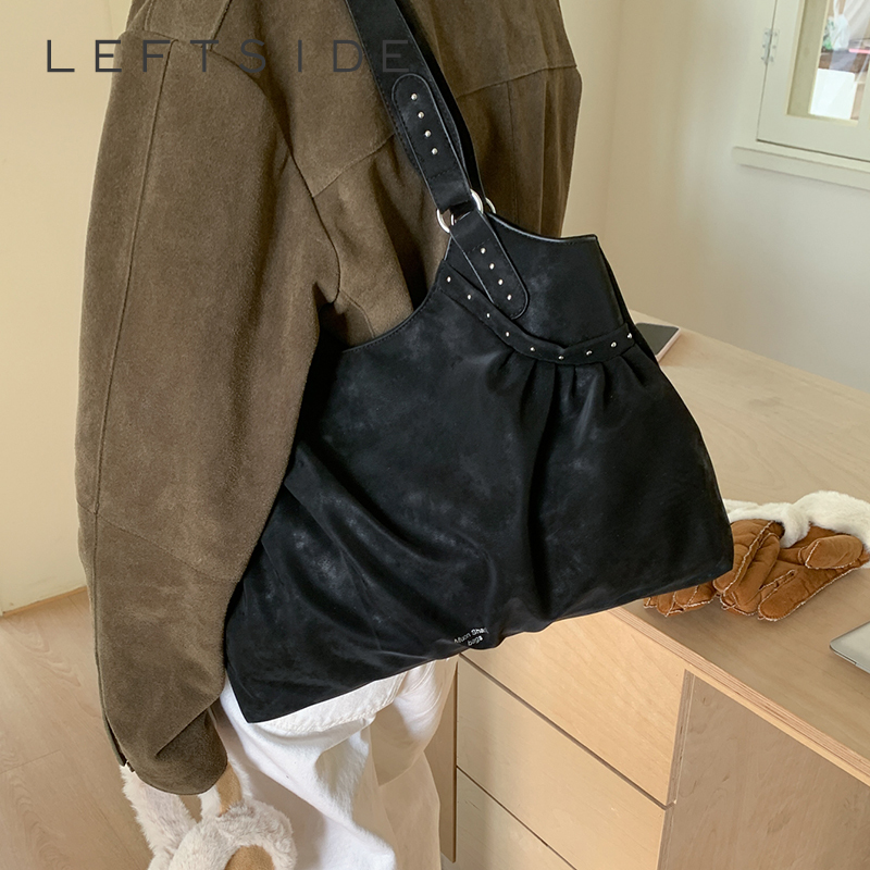 LEFTSIDE Women Retro Solid Col - Luxury Bags Trend 2025 ulasan dan harga